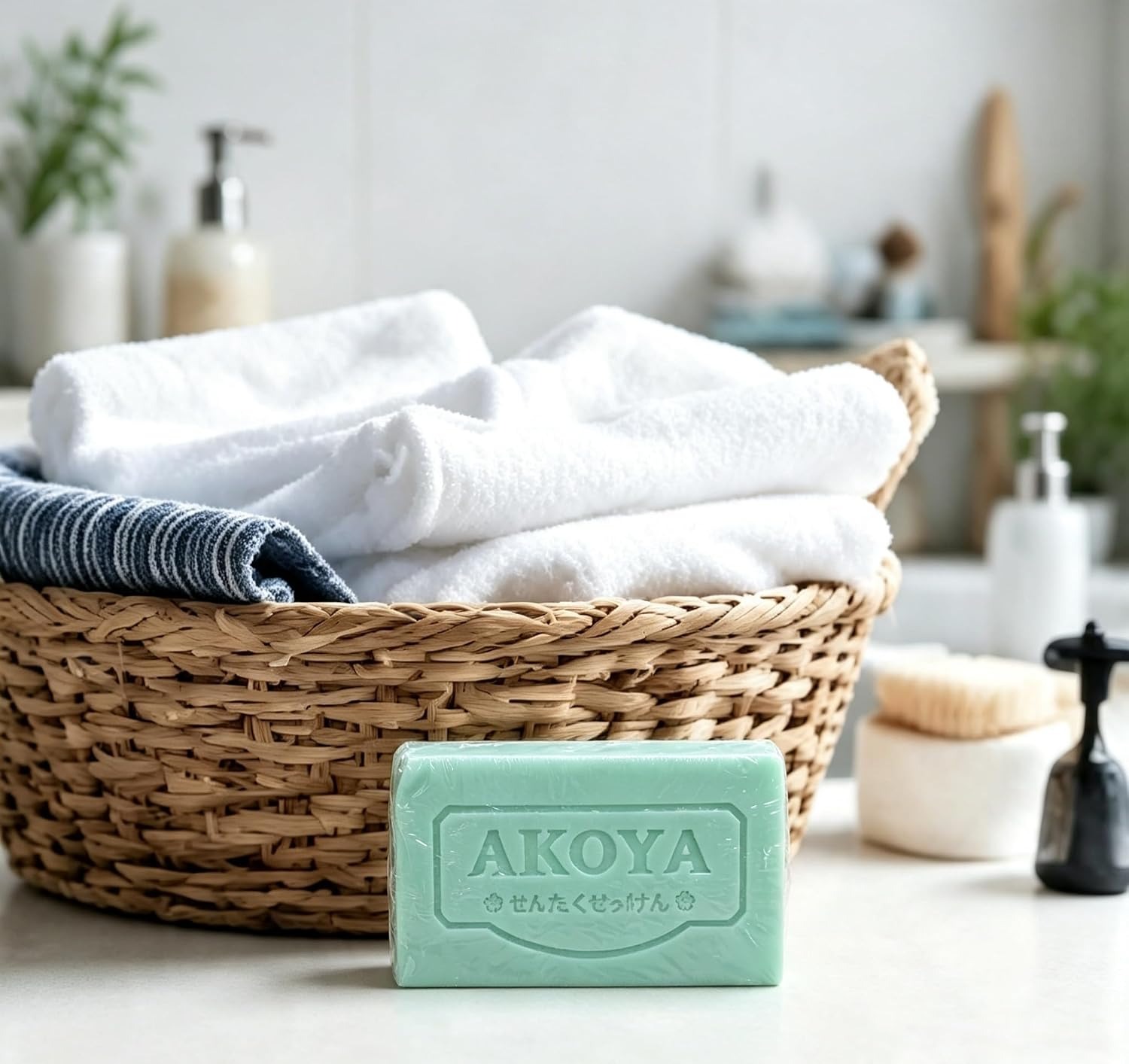 Makoto Laundry Soap Bar, Long-lasting Soap Bar, Laundry Bar Helps Remove Everyday Dirt & Grime, Fresh Scent, 7.05 oz / 200g