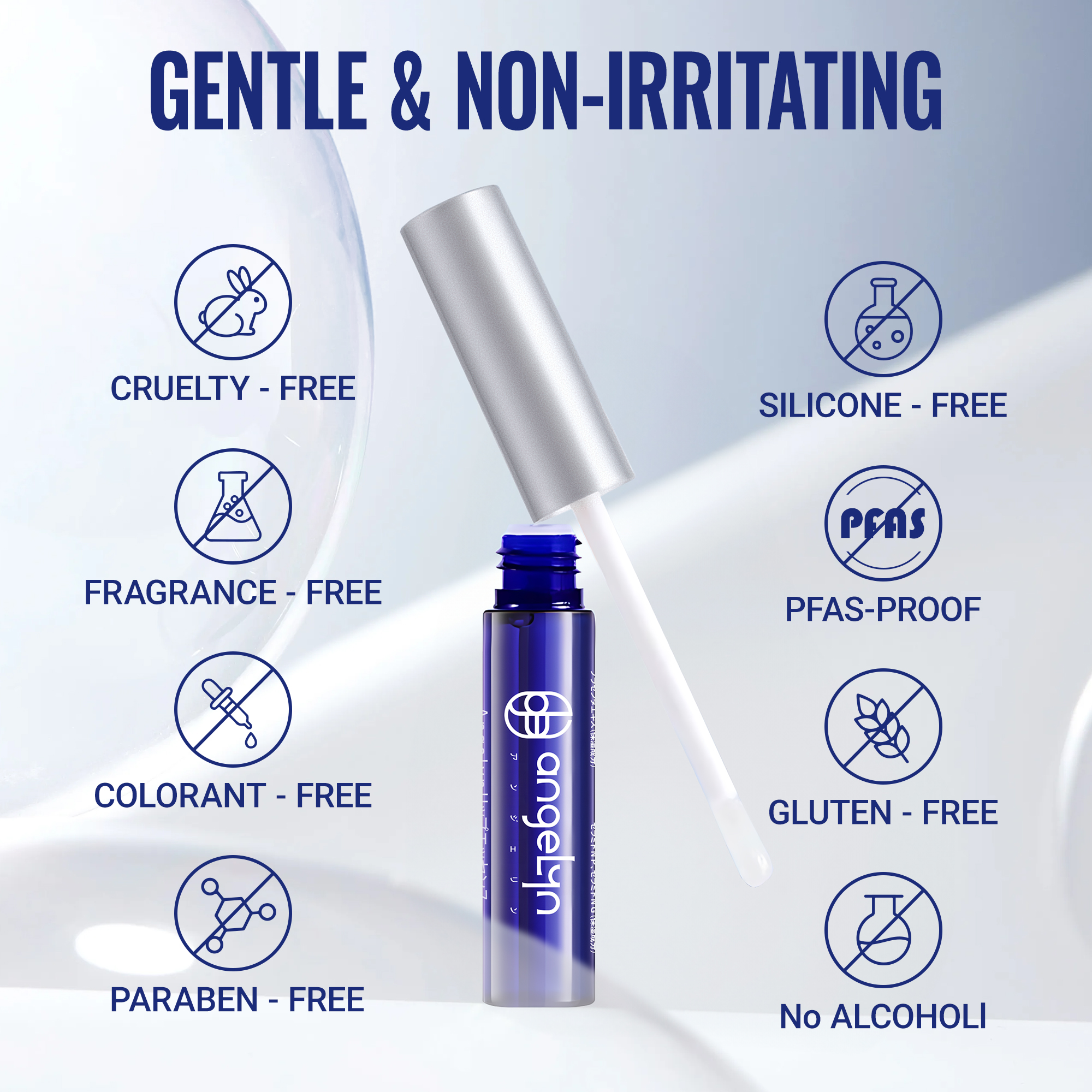 Angelyn Repair Lip Oil – Hydrating & Plumping Clear Lip Serum, Overnight Lip Mask, Moisturizing Lip Balm for Soft, Smooths Lips, with Vitamins C & E