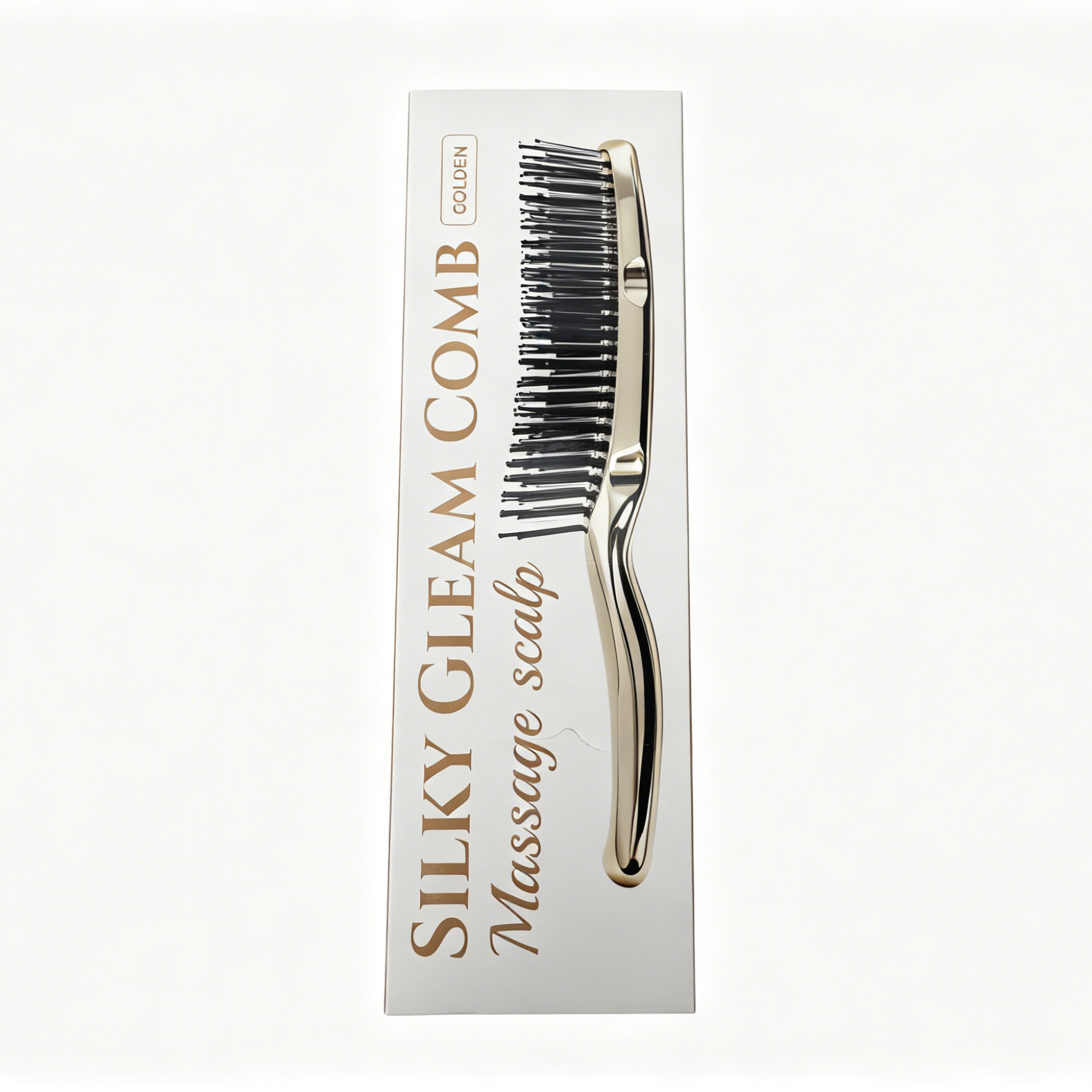 Silky Gleam Comb, Metallic Shiny Gold Finish, for Shampooing & Styling