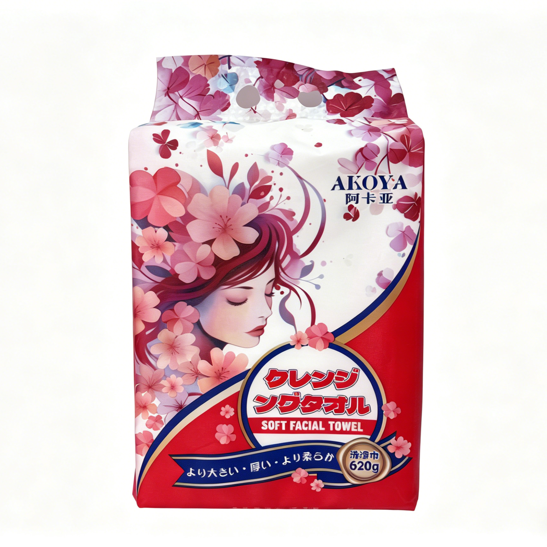 AKOYA Soft Hanging Facial Towel Disposable | 620g Family Pack