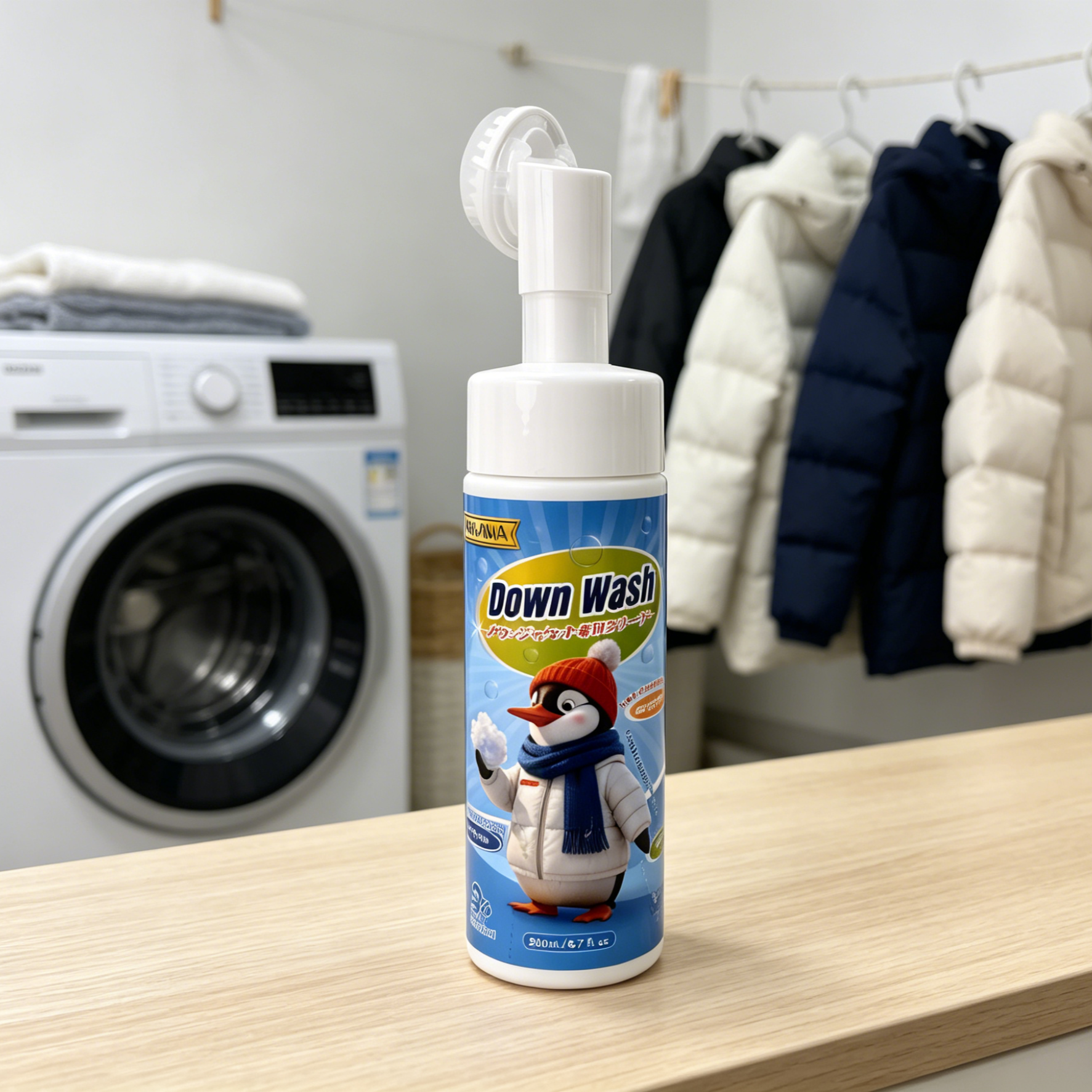 KAKAWA Down Jacket Cleaner, Gentle & Effective Cleaning Solution for Down Coats, Puffer Jackets & Winter Outerwear, Removes Stains & Odors Without Damaging Filling, 6.7 fl oz / 200 ML