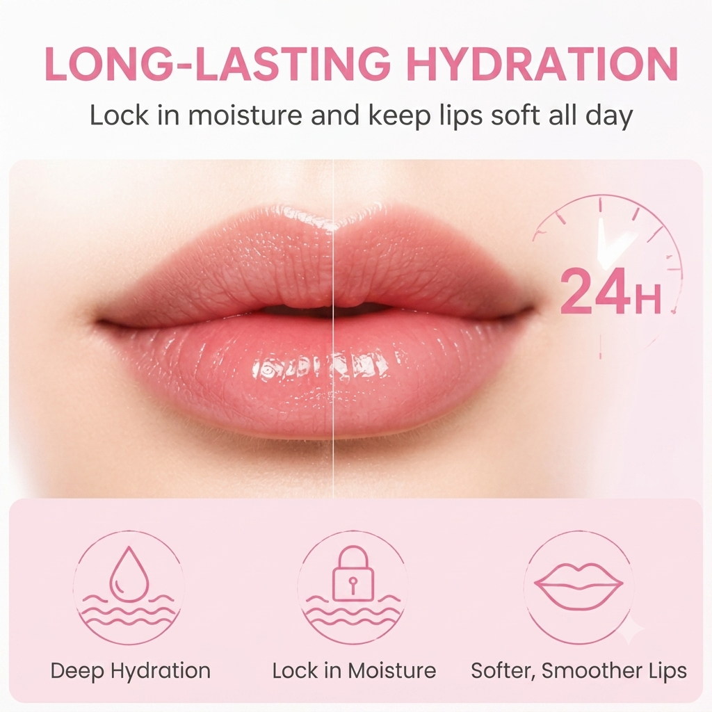 Angelyn Squalane Lip Balm, Deep Moisturizing Lip Treatment, Hydrating & Repairing Lip Care for Dry Cracked Lips, 0.05 oz (1.5 g)