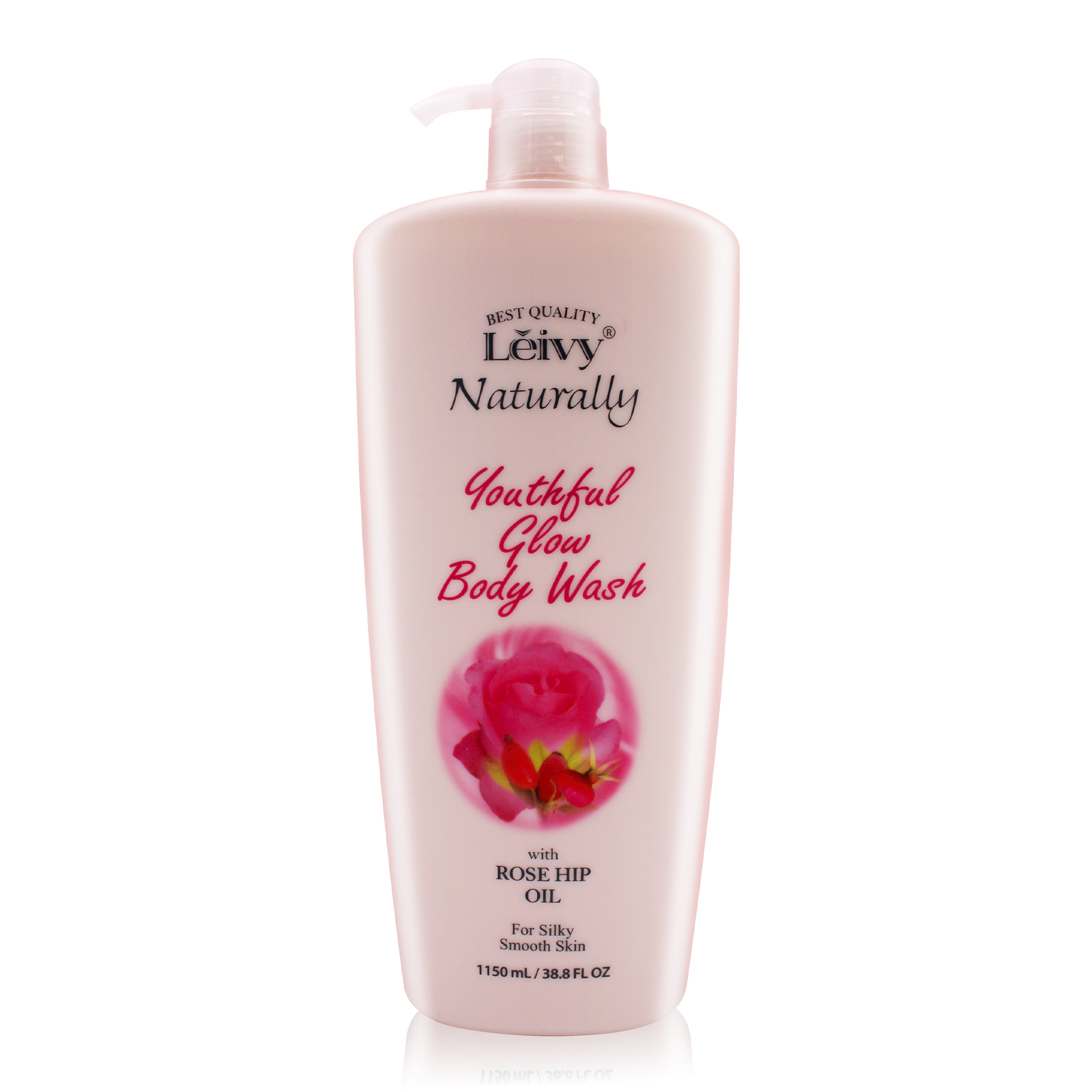 Lěivy Rosehip Oil Body Wash Deep Nourishing, Balance and Soften Skin, with Vitamin E & Hydrolyzed Milk Protein, 38.8 Fl oz / 1150ml