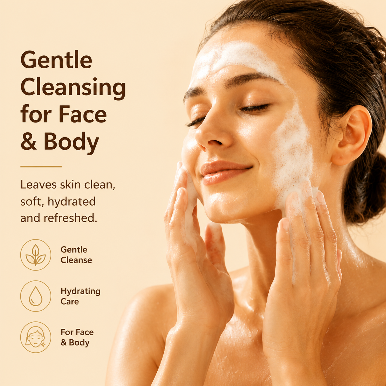 MAKOTO Amino Acid Facial Soap, Nourishing Face Soap Bar, Moisturizing Body Bath Bar Soap, For Dry Sensitive Skin, 3.52 oz