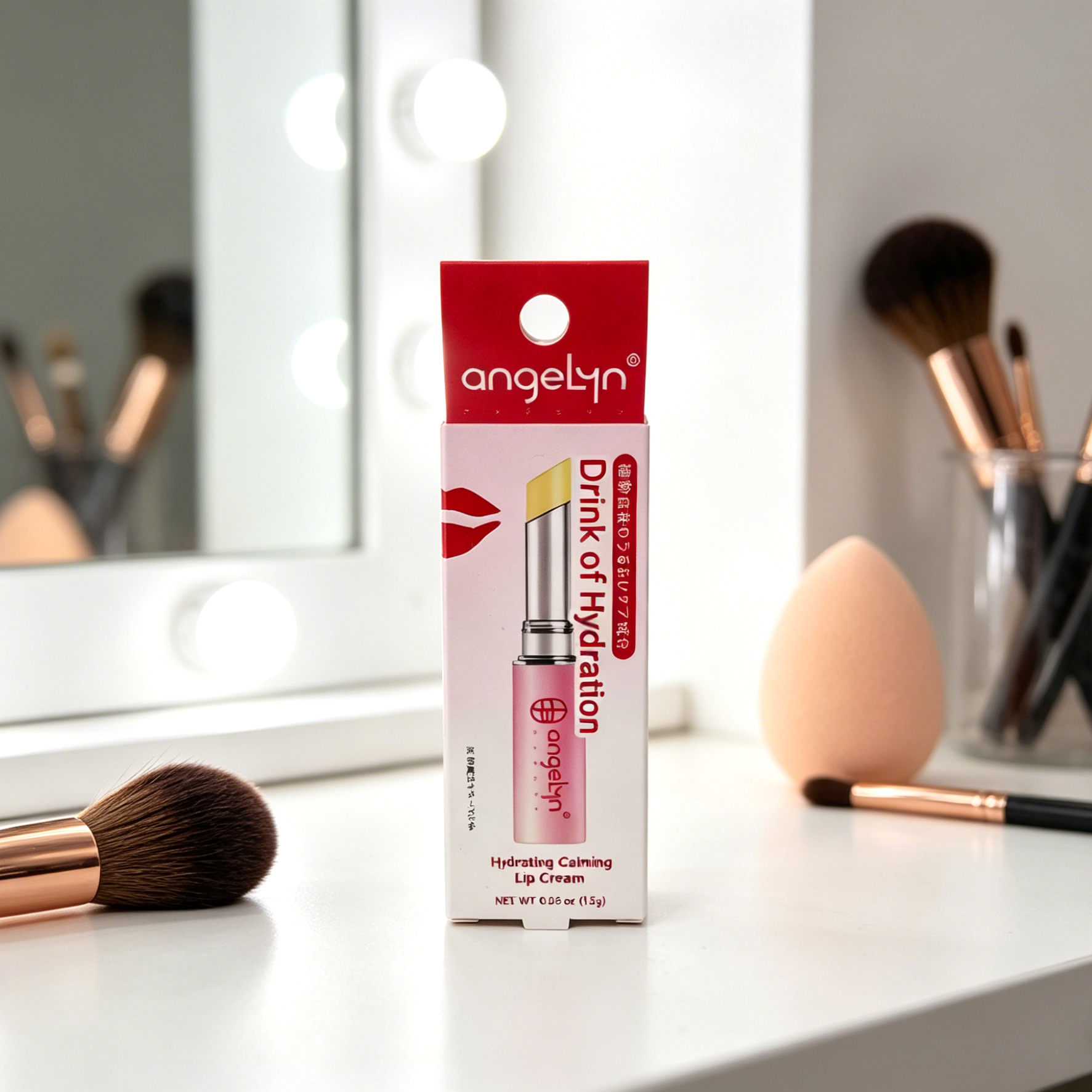 Angelyn Squalane Lip Balm, Deep Moisturizing Lip Treatment, Hydrating & Repairing Lip Care for Dry Cracked Lips, 0.05 oz (1.5 g)