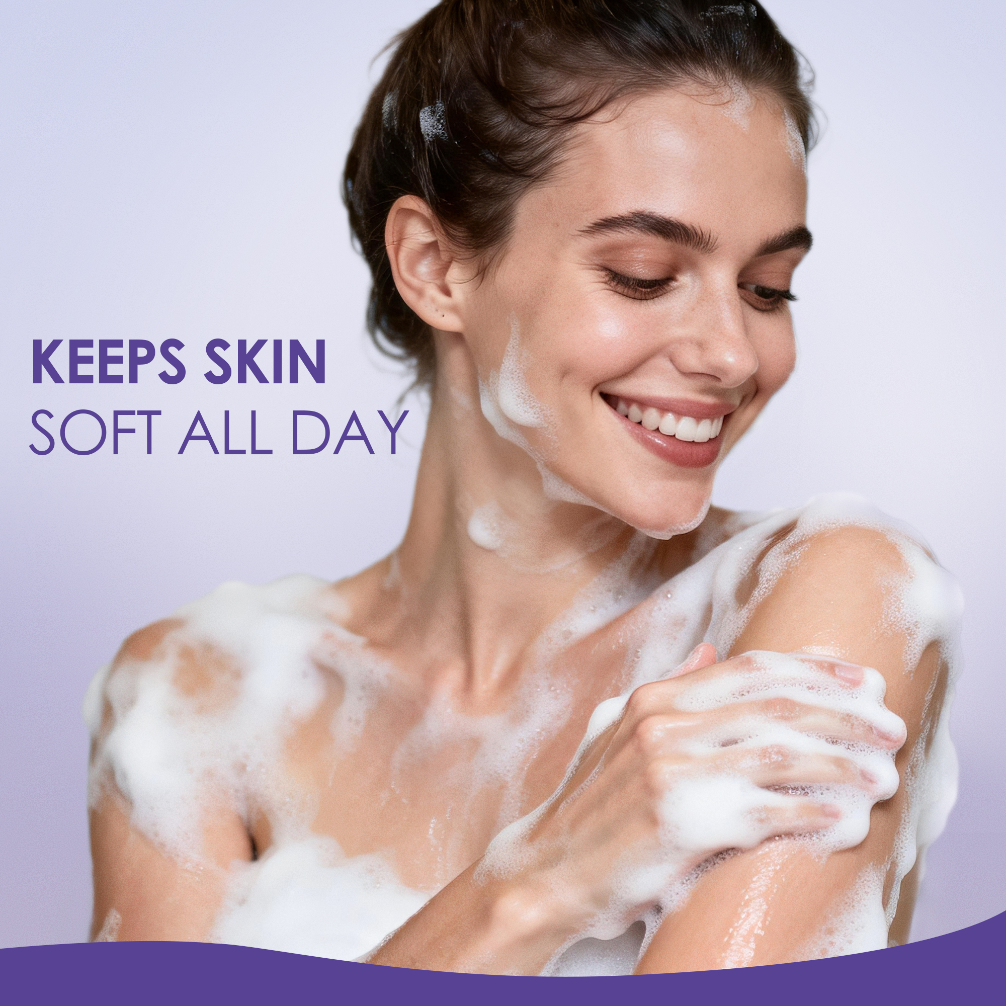 Lěivy Lavender Body Wash Deep Moisturizing, Hydrating Shower Gel, with Vitamin E & Pearl Powder, 38.8 Fl oz / 1150ML
